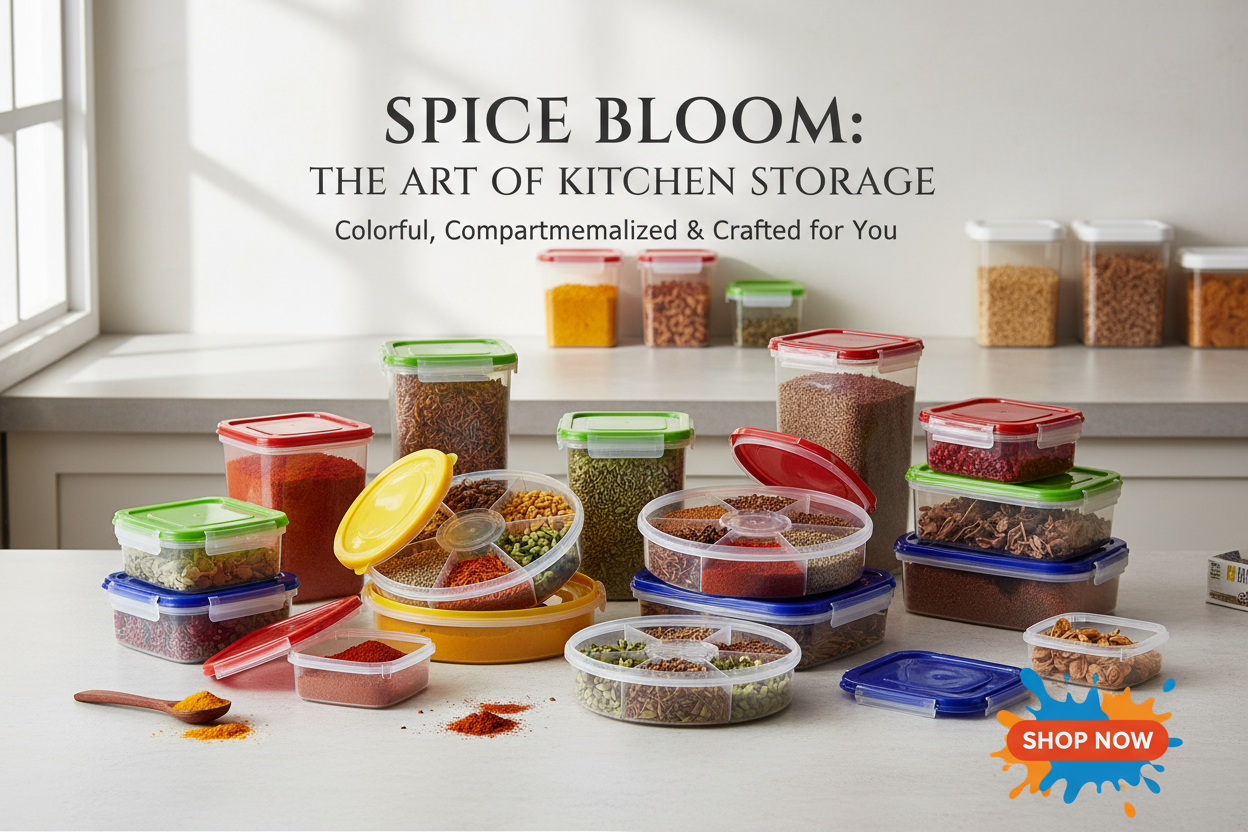 plastic continers masala dabba collection bainer