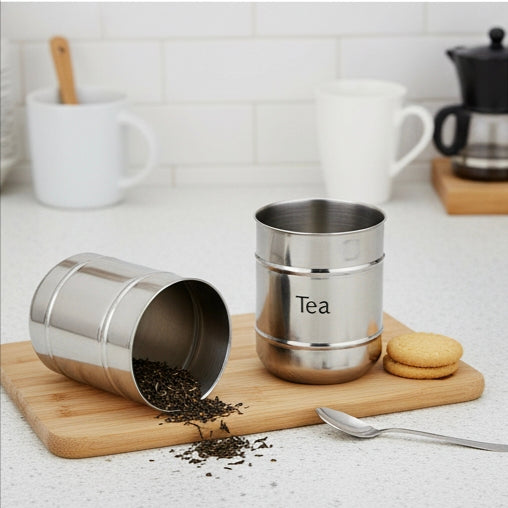 Tea and suger steel dabba for 99 rupiess