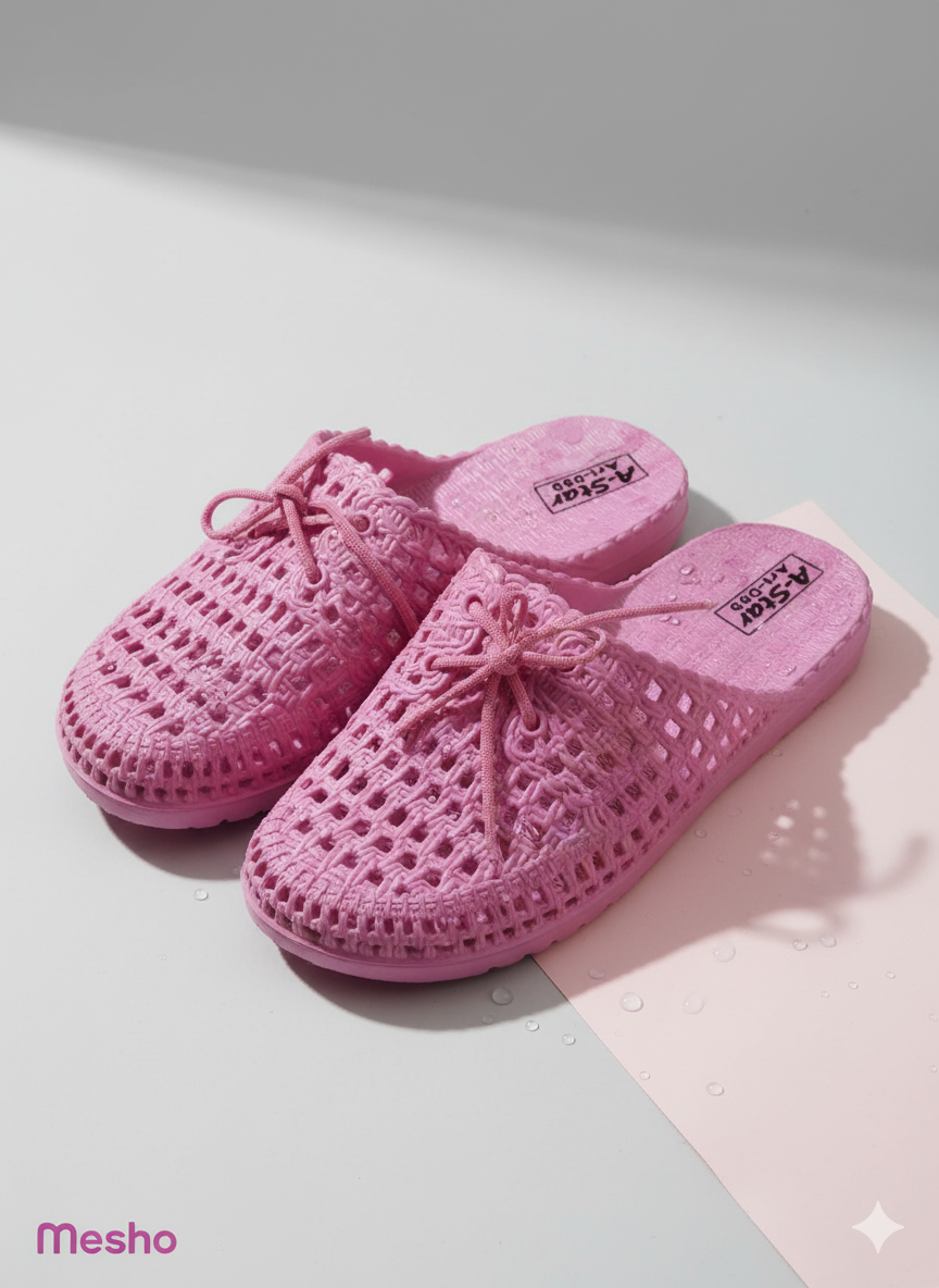 Pink jutti sliper