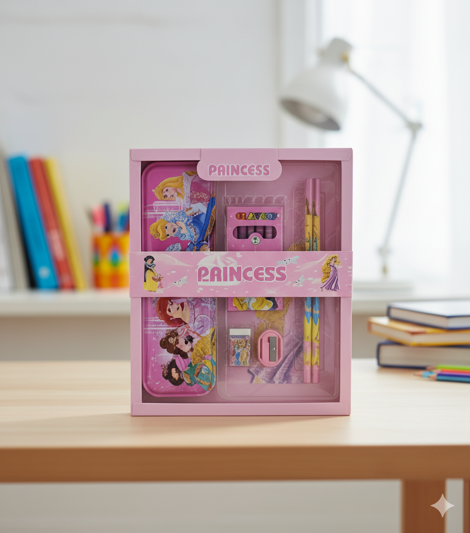 Princess 8-in-1 Stationery Gift Set for Kids
